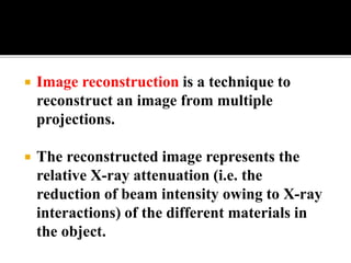Back projection geometry in cbct