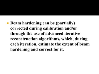 Back projection geometry in cbct
