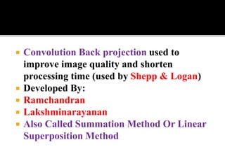 Back projection geometry in cbct