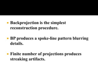 Back projection geometry in cbct