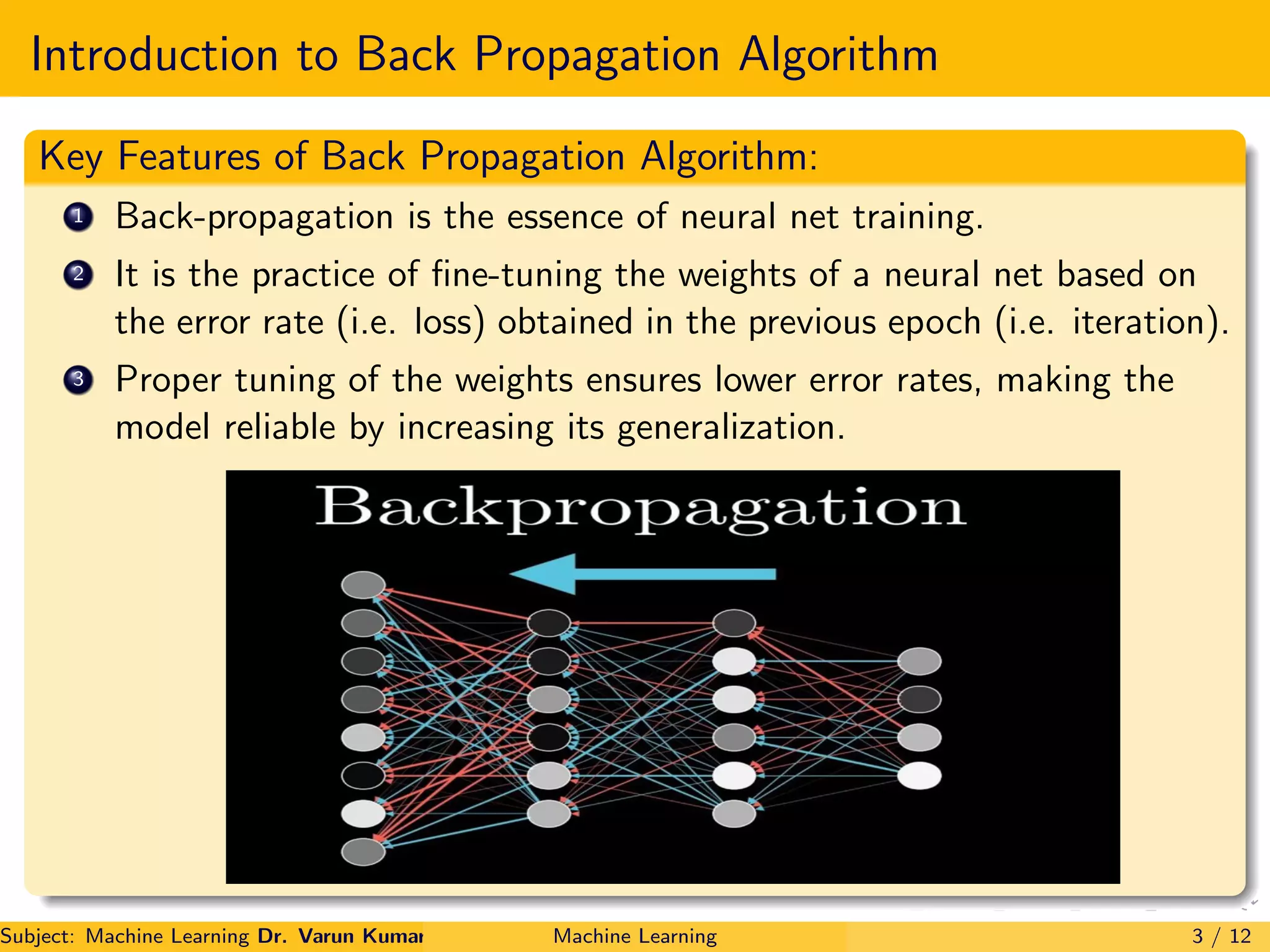 Back Propagation in Deep Neural Network | PPT