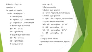 Backpropagation Neural Network Implementation and Applications in ...