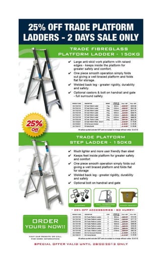 Backsafe Australia Platform Ladders Sale - Discounts
