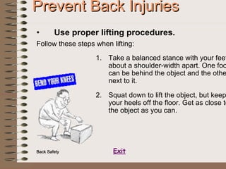 Back safety ppt | PDF