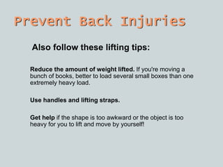 Back safety | PPTX