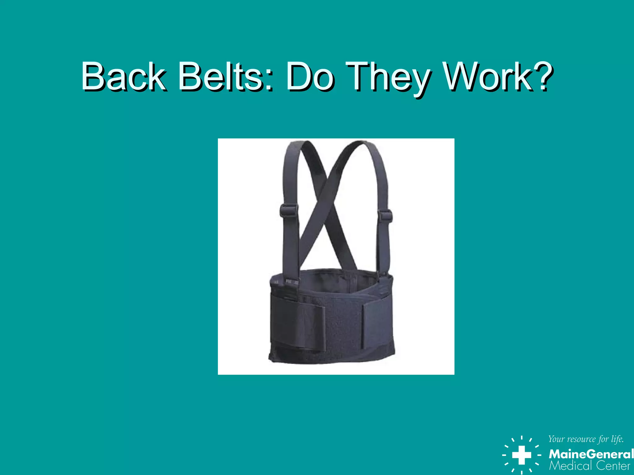 Back Safety Presentation PPT