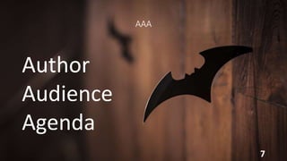 AAA
Author
Audience
Agenda
7
 