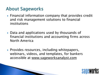 • Model Risk
• What is Backtesting?
• ALLL Backtesting at the Portfolio Level
• Deeper Investigation of Specific Portfolio Segments
• Examples
• Conclusion
Learning Objectives
 