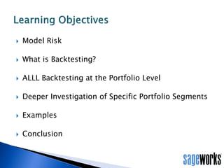 Primary Reasons for Model Risk Occurrence
1. The model may have fundamental errors and may produce
inaccurate outputs when viewed against the design objective and
intended business uses.
2. The model may be used incorrectly or inappropriately.
 