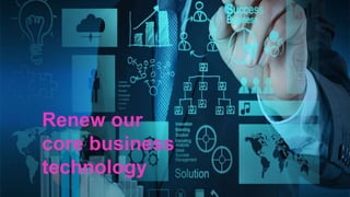 Renew our
core business
technology
 