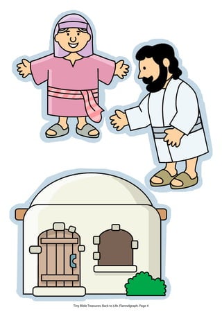 Tiny Bible Treasures: Back to Life. Flannelgraph. Page 4
 