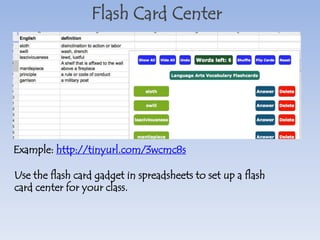 Translate Letters Home for Parents   Translate letters home to parents by using the translate feature in Google Docs. Example: http://bit.ly/g2Jl5GIntermediate Application  