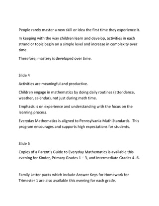 Back to School Night 