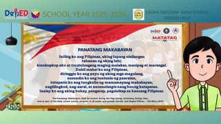 SCHOOL YEAR 2025-2026 LIGAYA NATIONAL HIGH SCHOOL
SENIOR HIGH
 