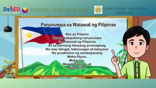 SCHOOL YEAR 2025-2026 LIGAYA NATIONAL HIGH SCHOOL
SENIOR HIGH
 