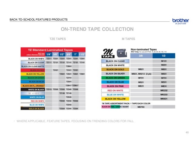 Tze Tape Comparison Chart
