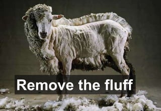 Remove the fluff
 