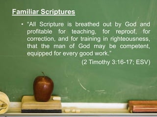 Back To The Basics Bible | PPTX
