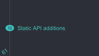 Static API additions10
 