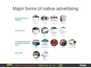 Major forms of native advertising
 