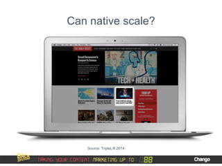 Can native scale?
Source: TripleLift 2014
 