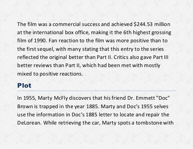 Back To The Future Part 3