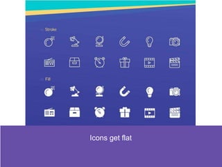Icons get flat
 