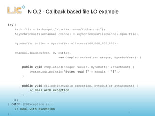 Java 7 - short intro to NIO.2 | PPT