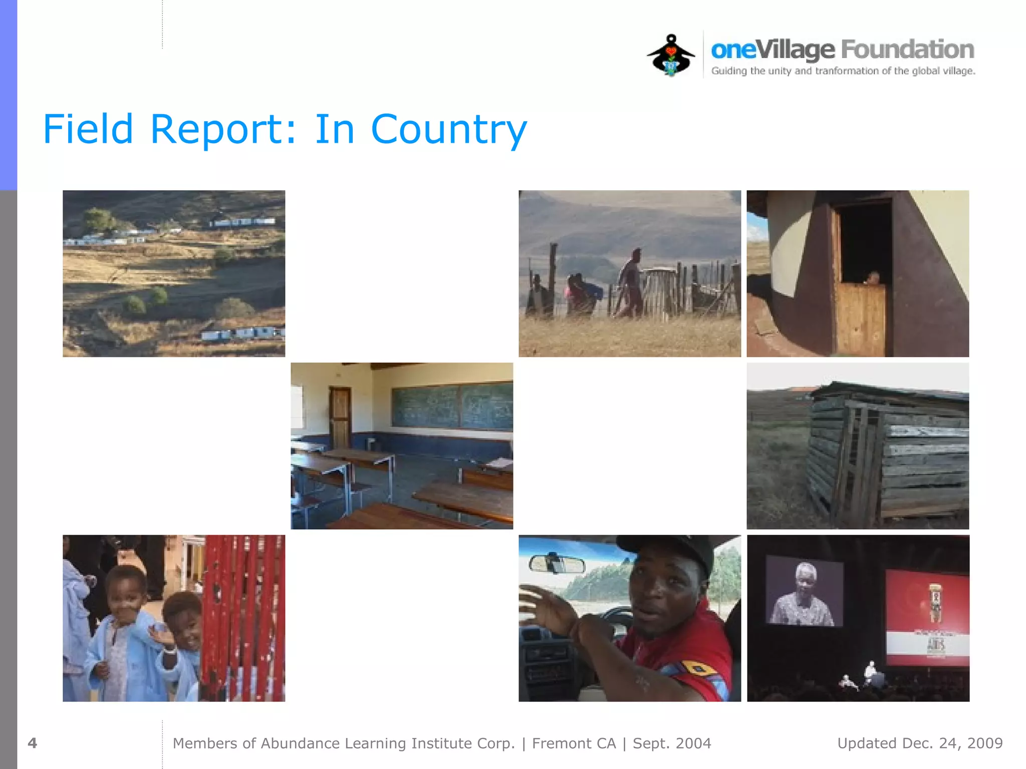 Field Report: In Country 