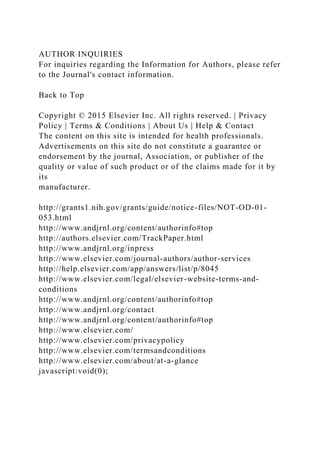 Author. Privacy Back to Top JOURNAL STYLEFor authoritative guidance on.docx