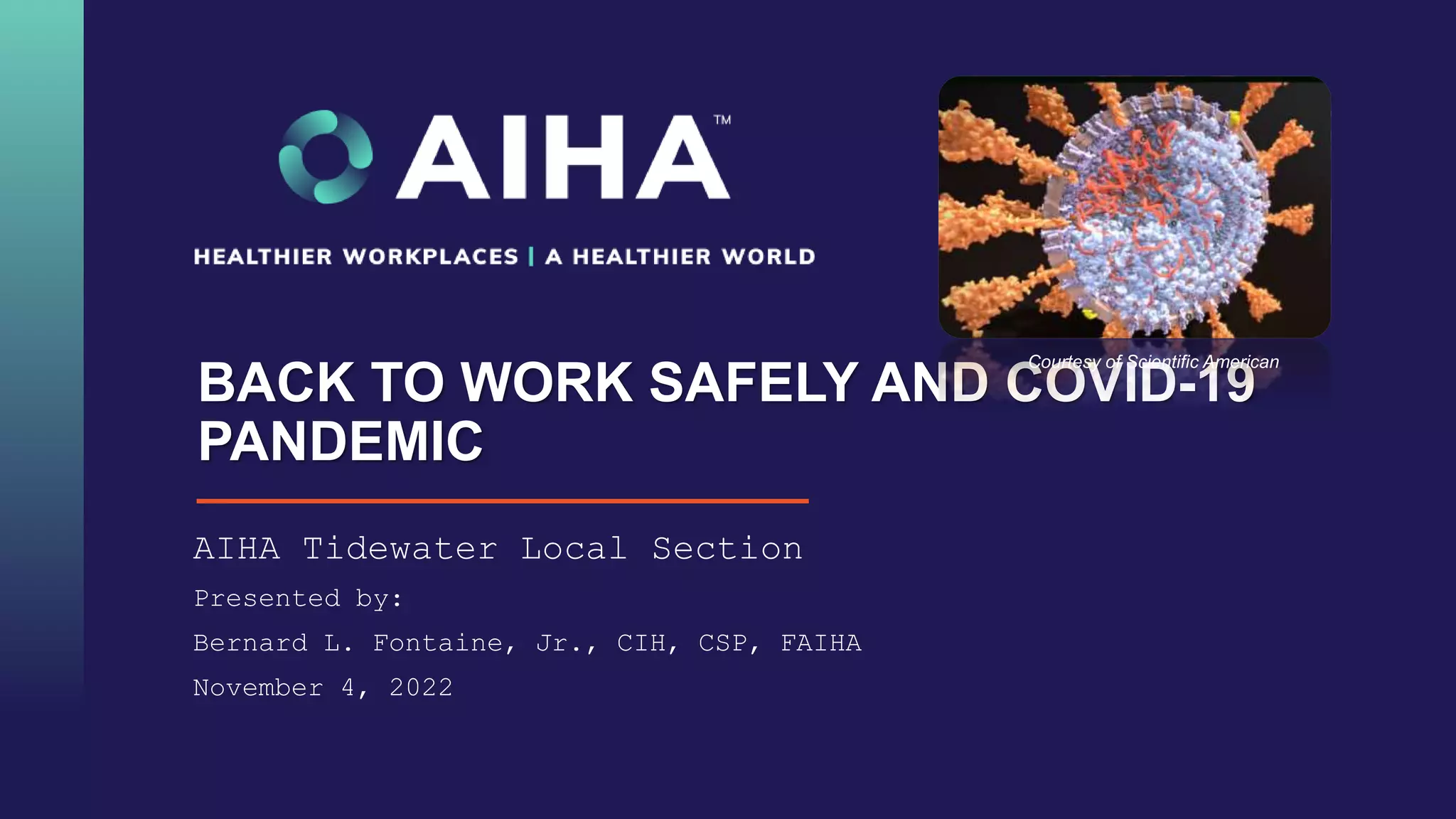 Back to Work Safely and COVID-19 Pandemic | PPTX