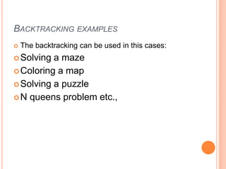 Backtrack search-algorithm | PPTX