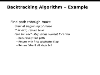 Backtracking | PPT | Programming Languages | Computing