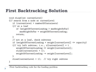 First Backtracking Solution
 