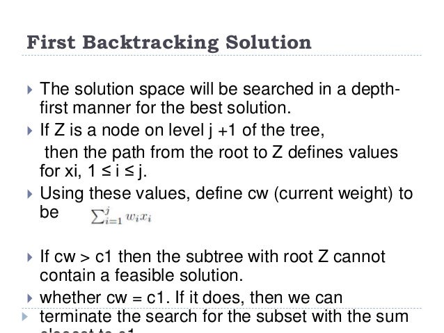 Backtracking