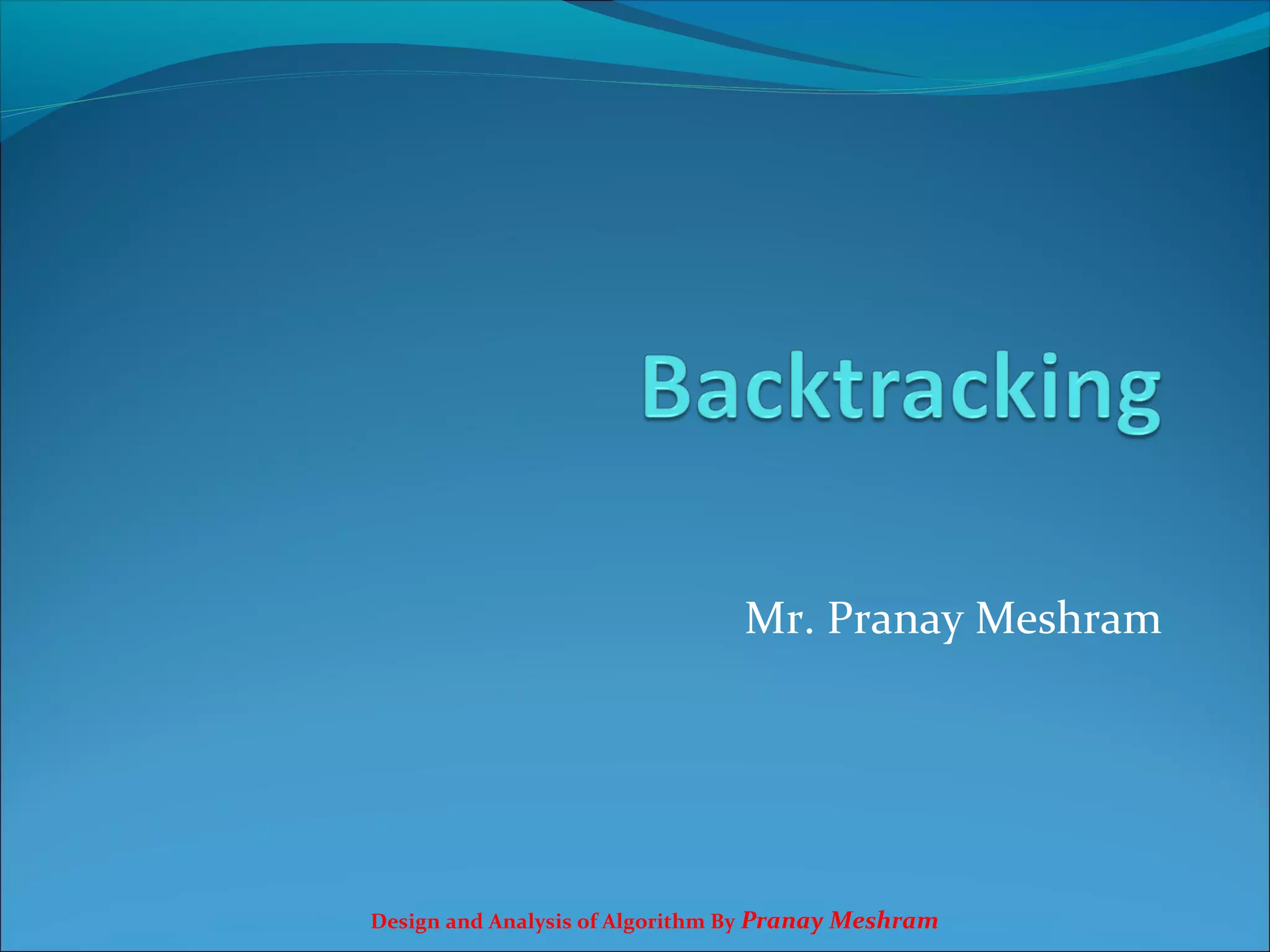 Backtracking | PPT