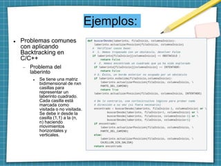 Método de Vuelta Atrás (Backtracking) | PPTX