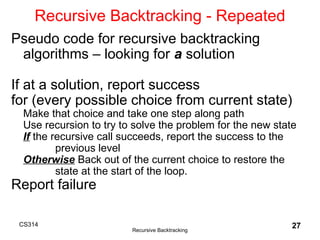 Backtracking.ppt Backtracking IN DESIGN ANALYSIS AND ALGORITHMS | PPT