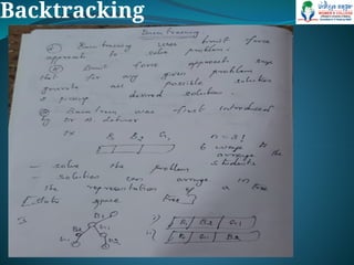 Backtracking.pptx for design analysis al | PPTX