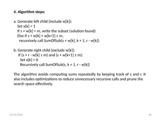 BACKTRACKING introduction, algorithm and methods | PPTX