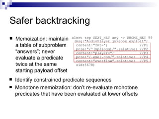 Backtracking Algorithmic Complexity Attacks Against a NIDS | PPT