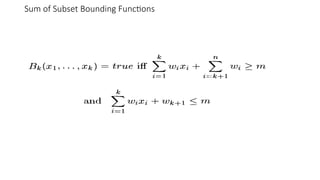 Sum of Subset Bounding Functions
 