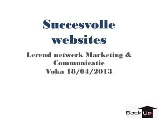 Backup - Voka presentatie succesvolle websites