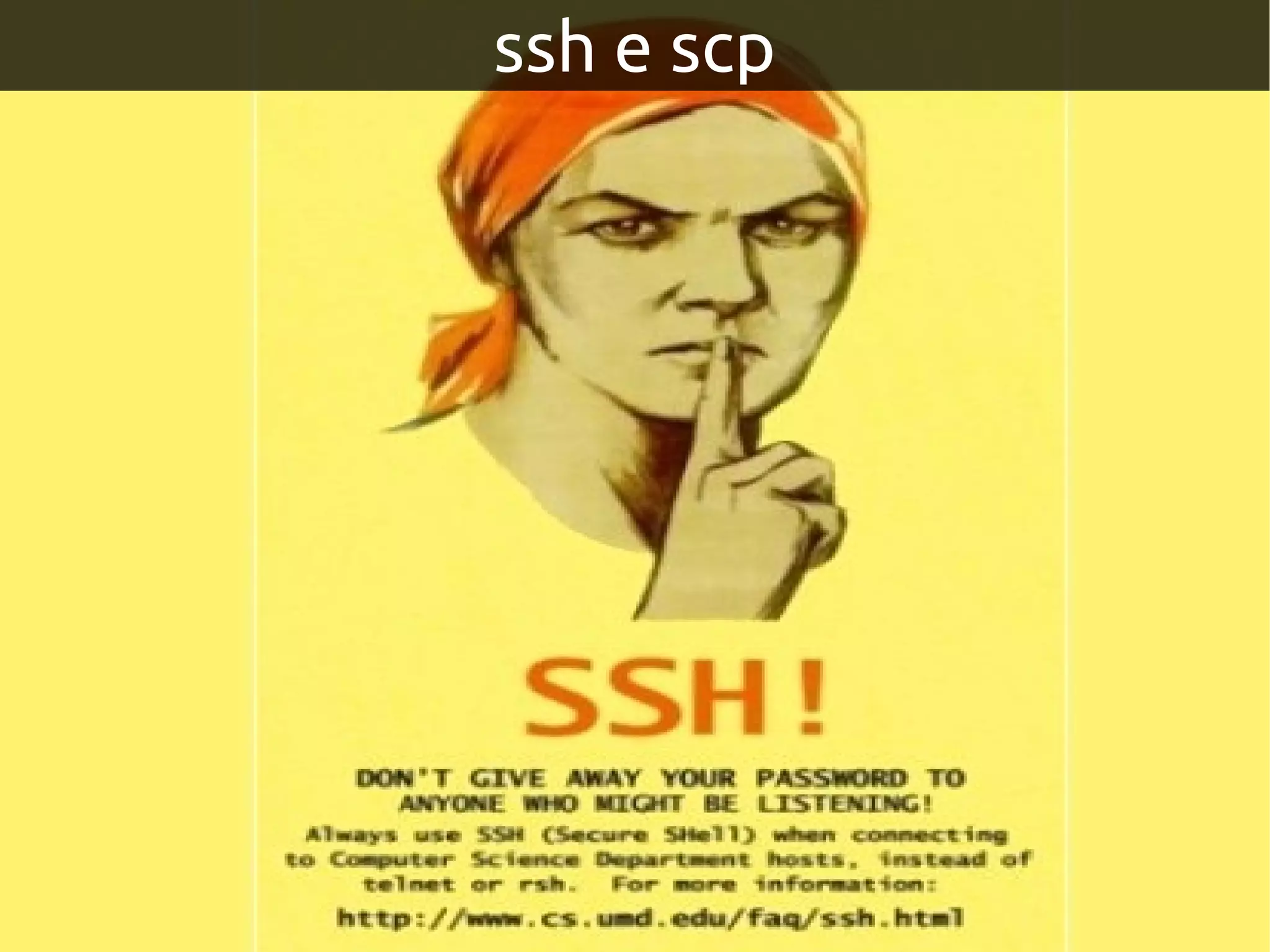 ssh e scp
 