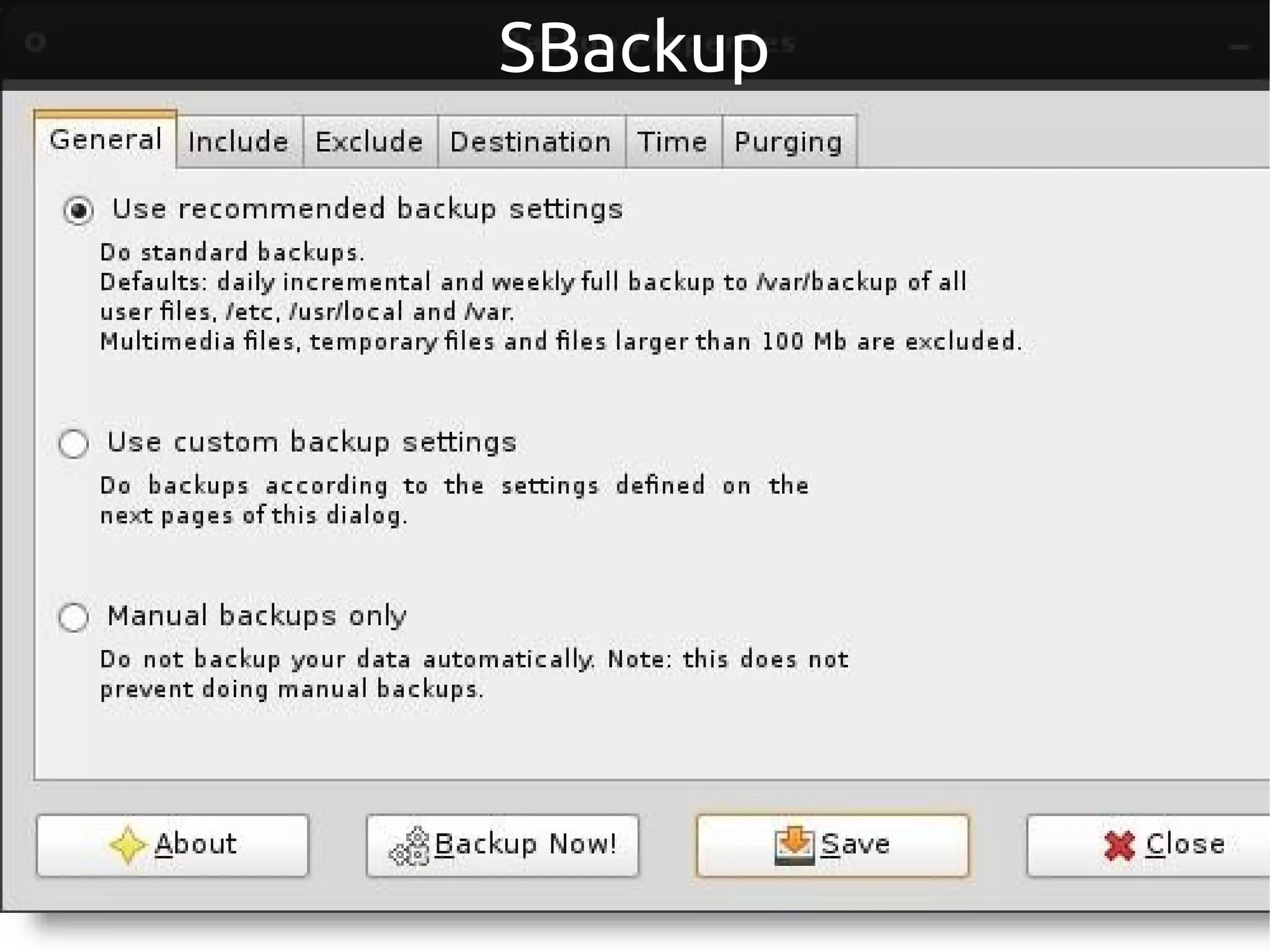 SBackup
 