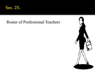 Roster of Professional Teachers
 
