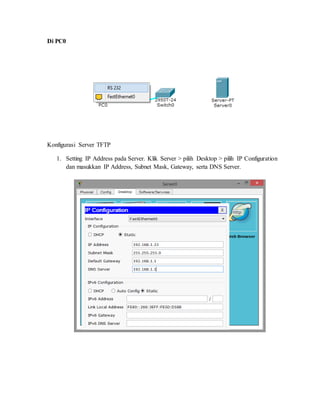 Backup dan Restore file config.text Server TFTP Packet Tracer | DOCX