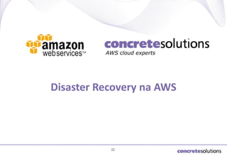 AWS cloud experts

Disaster Recovery na AWS

22

 