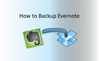 How to Backup Evernote
 