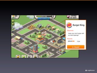 Burger King

Objectives

 make your own burger with
 our best toppings!

Rewards

               5 pts



       do Quest!
 